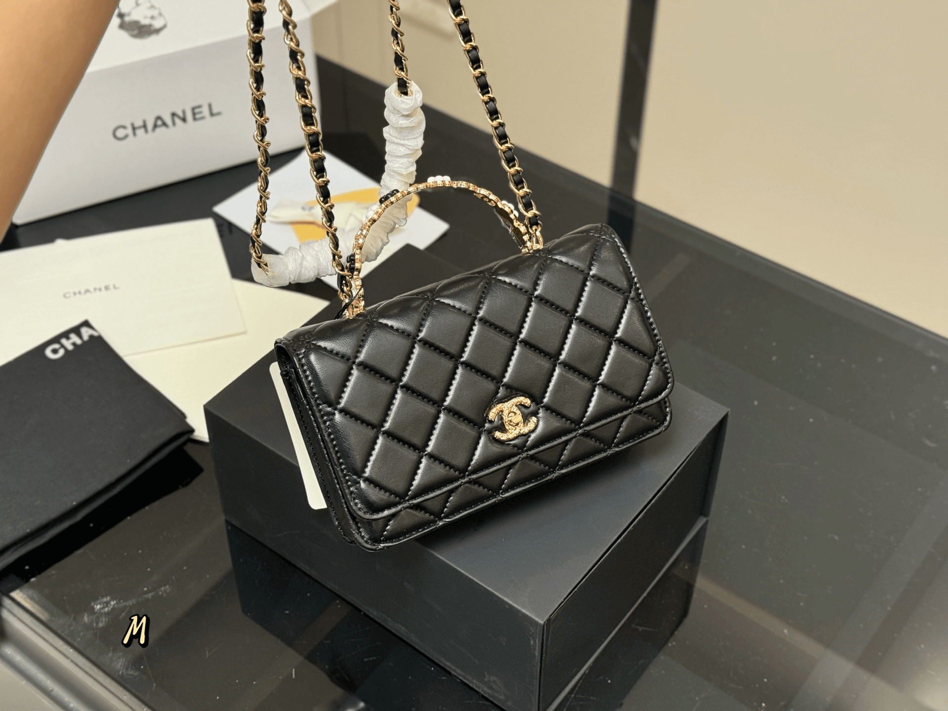 Chanel Wallet on Chain Matelassé Noir